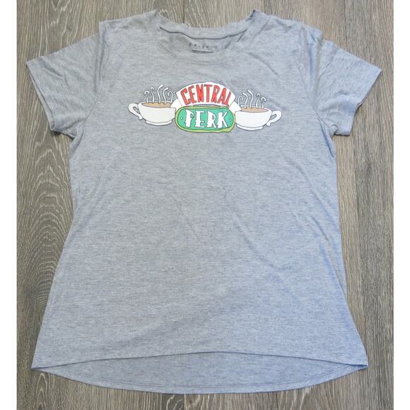 FRIENDS CENTRAL PERK Coffee Cup T Shirt Size XL Women Gray TV Series - Picture 1 of 7